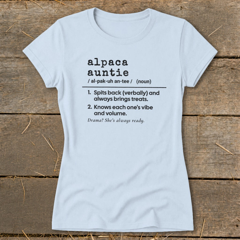 Alpaca Auntie Definition Ladies Tee product image 2
