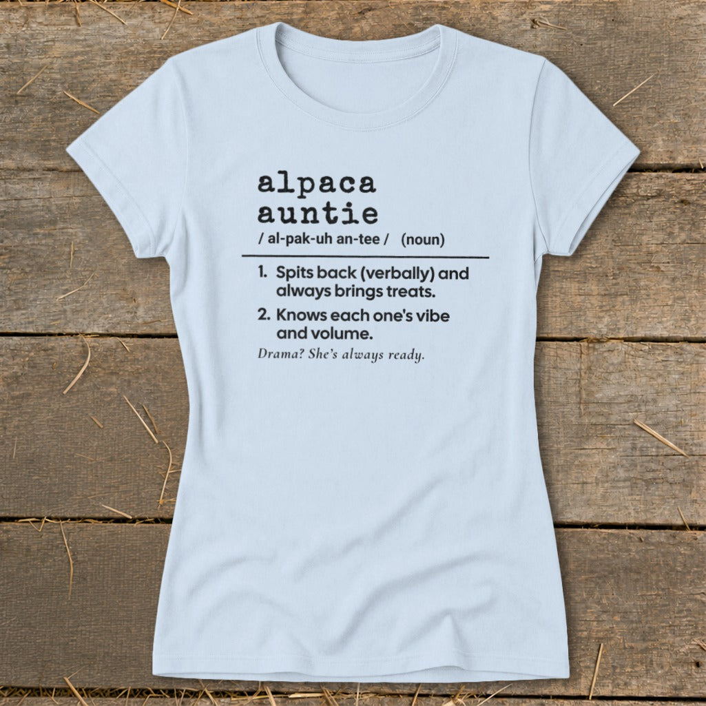 Alpaca Auntie Definition Ladies Tee product image 2