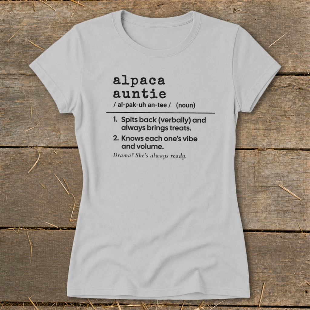 Alpaca Auntie Definition Ladies Tee product image 3