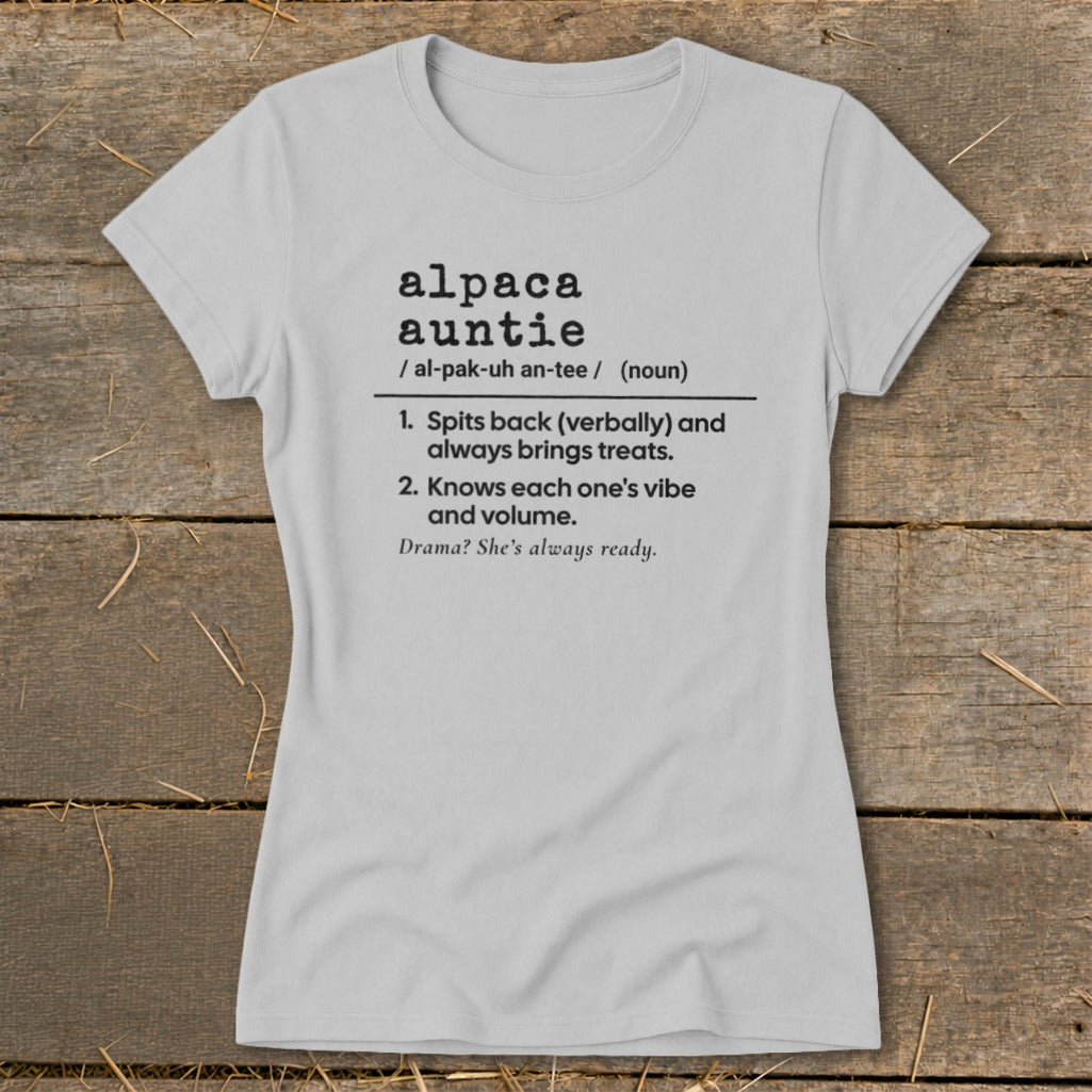 Alpaca Auntie Definition Ladies Tee product image 3