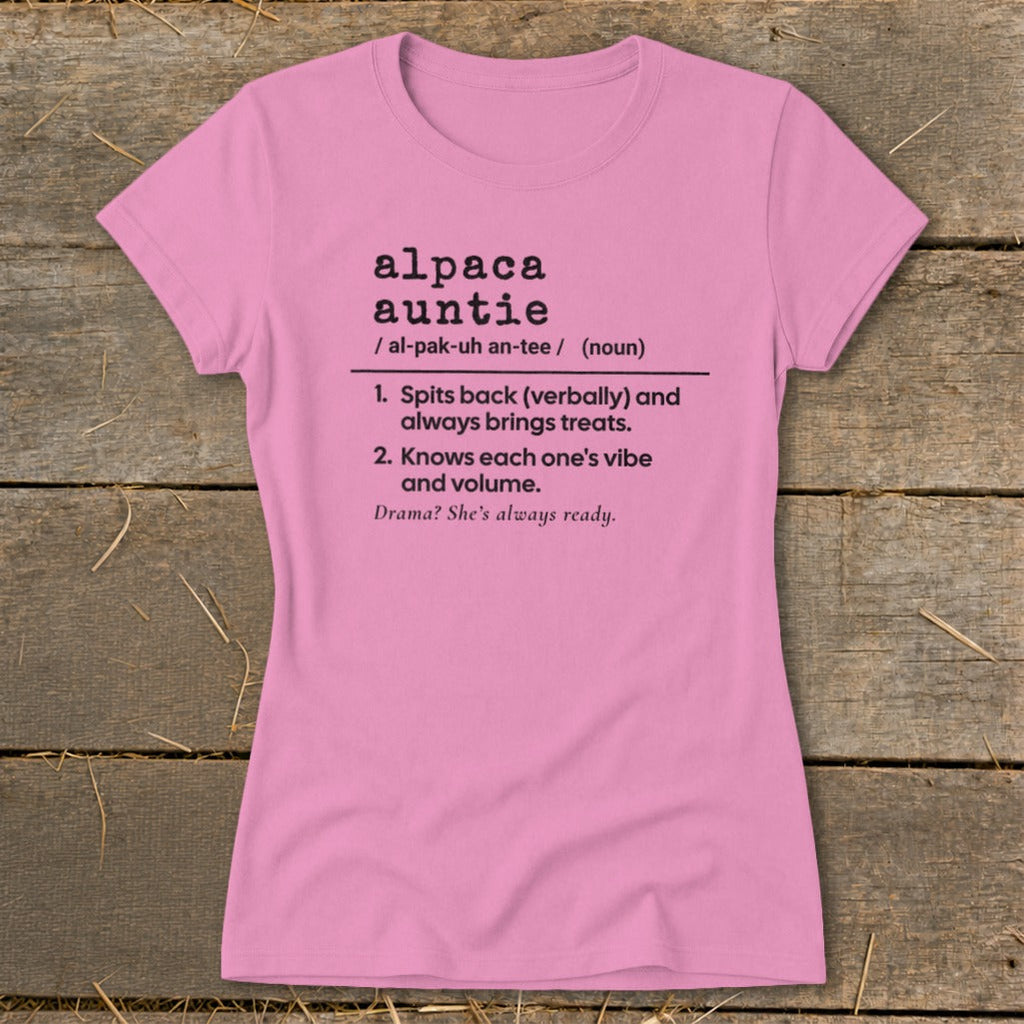 Alpaca Auntie Definition Ladies Tee product image 4