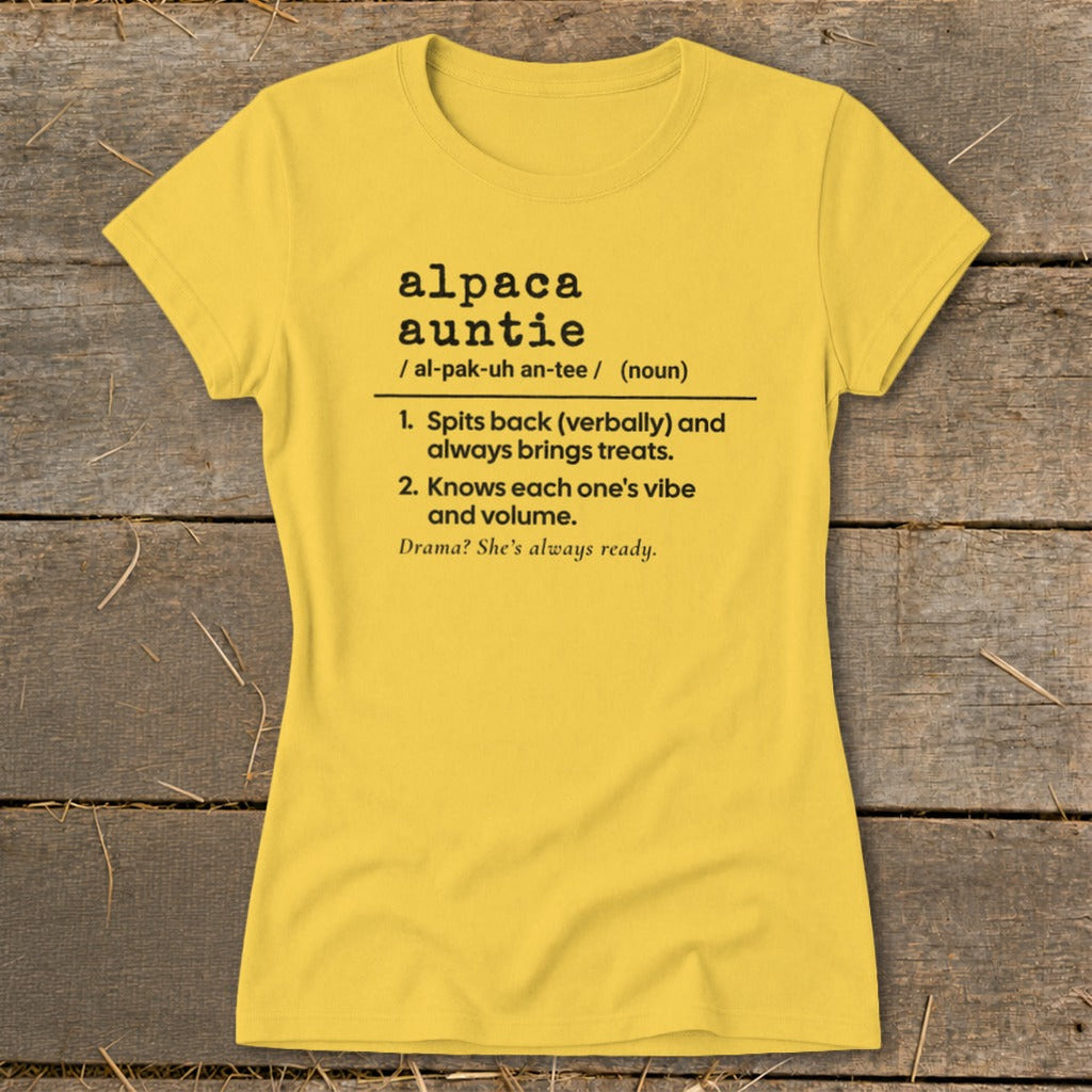 Alpaca Auntie Definition Ladies Tee product image 5
