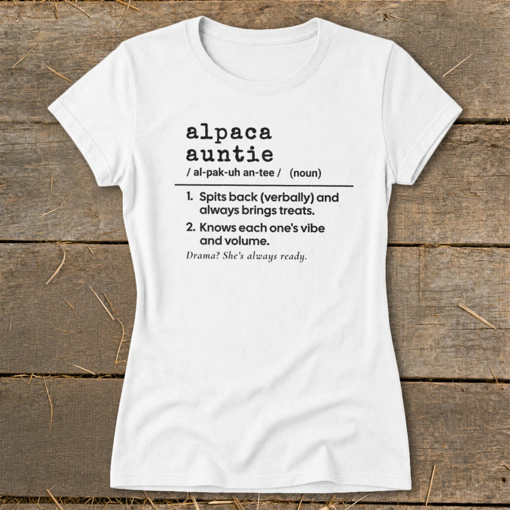 Alpaca Auntie Definition Ladies Tee product image 1