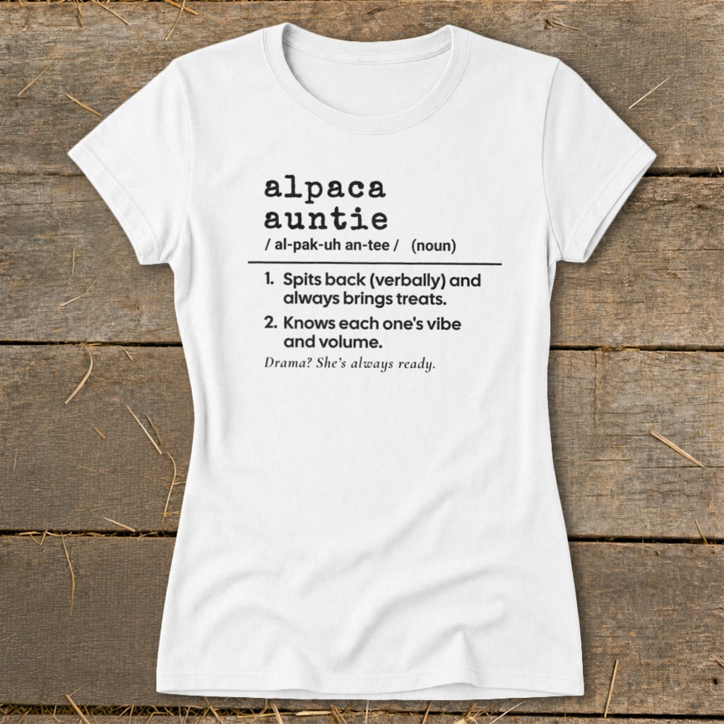 Alpaca Auntie Definition Ladies Tee product image 1