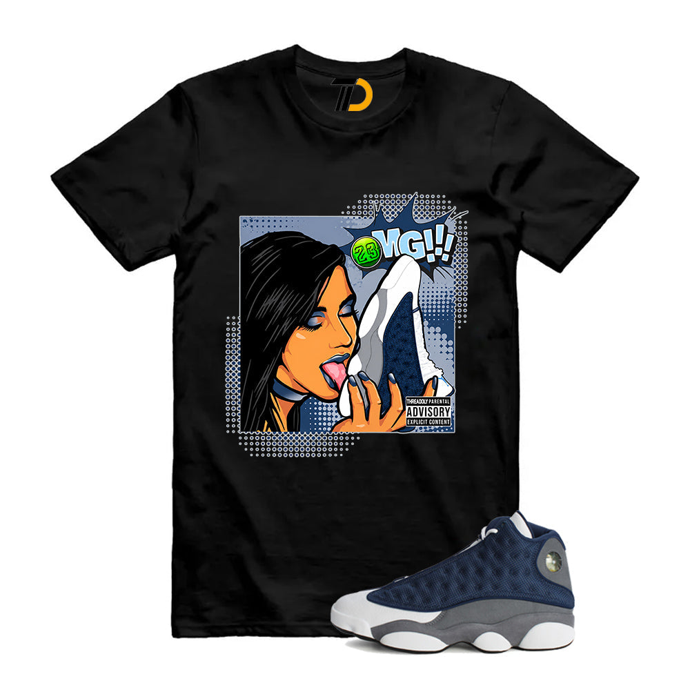13s Flint Navy Grey White Shirt To Match Omg T-Shirt 2026 product image 1