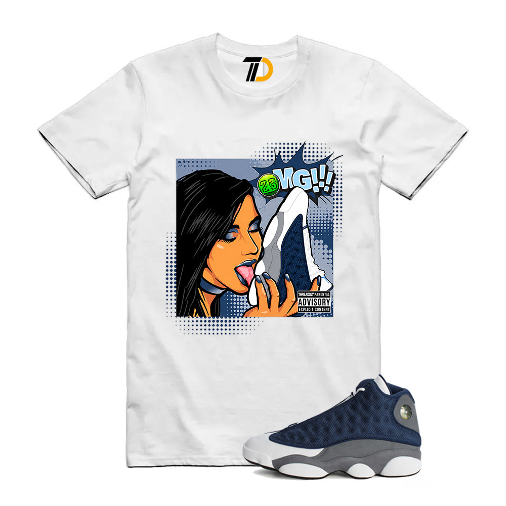 13s Flint Navy Grey White Shirt To Match Omg T-Shirt 2026 product image 2