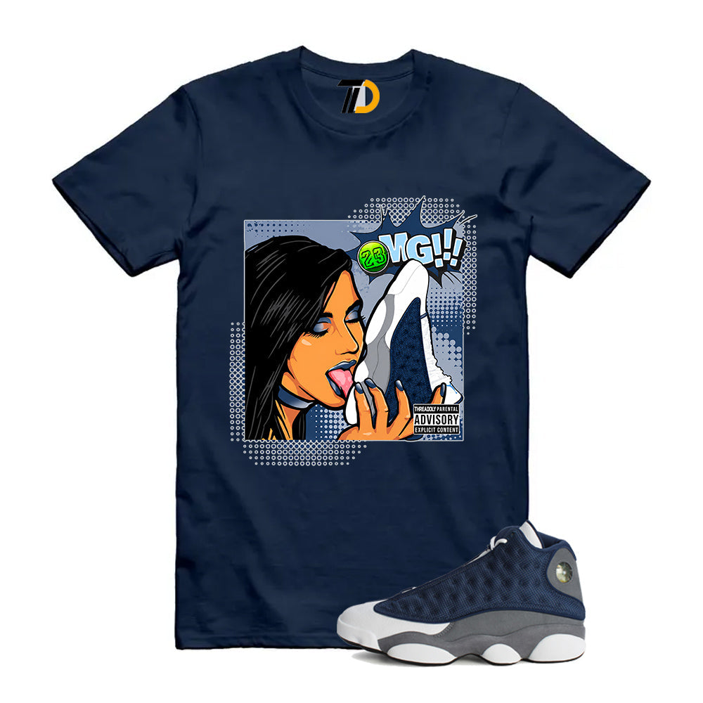 13s Flint Navy Grey White Shirt To Match Omg T-Shirt 2026 product image 3