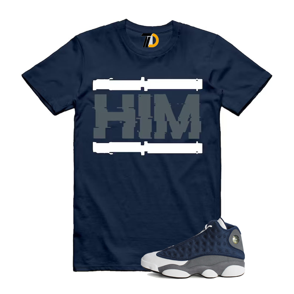13s Flint Navy Grey White Shirt To Match Him T-Shirt 2026 product image 1