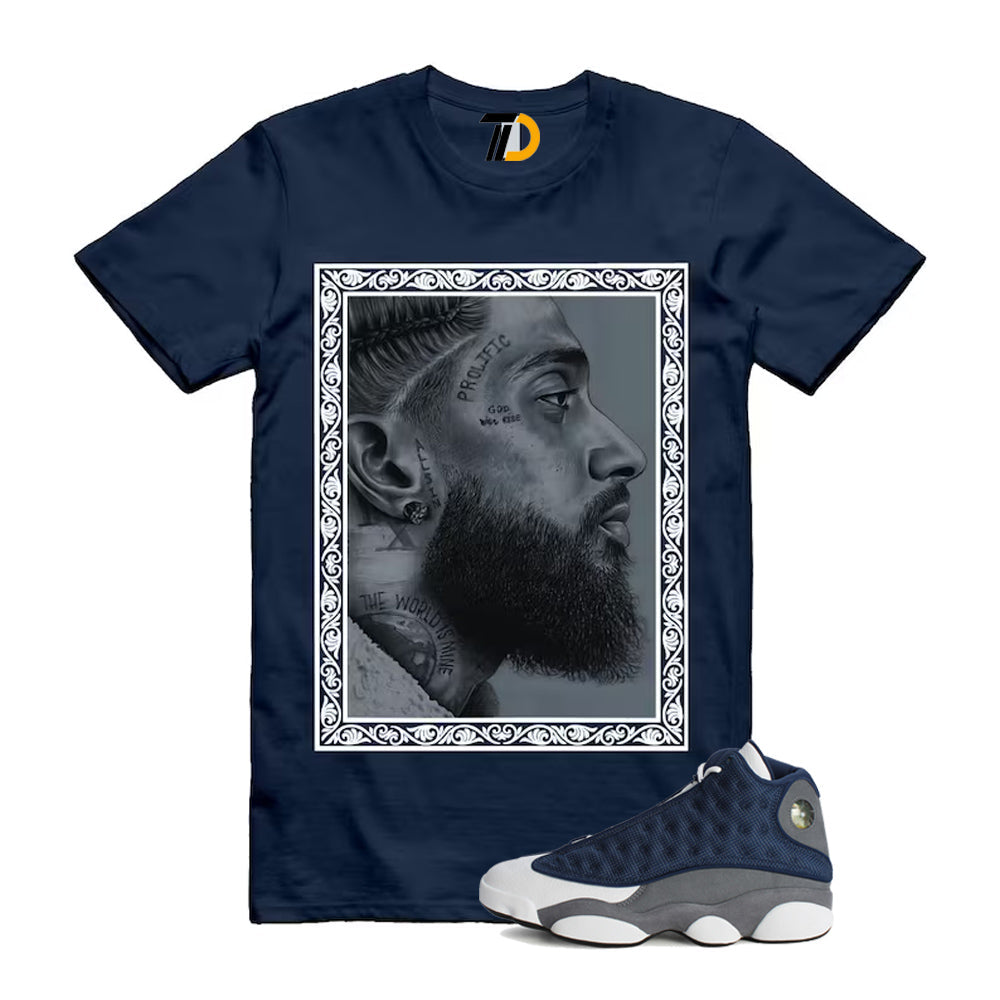 13s Flint Navy Grey White Shirt To Match Nip T-Shirt 2026 product image 1