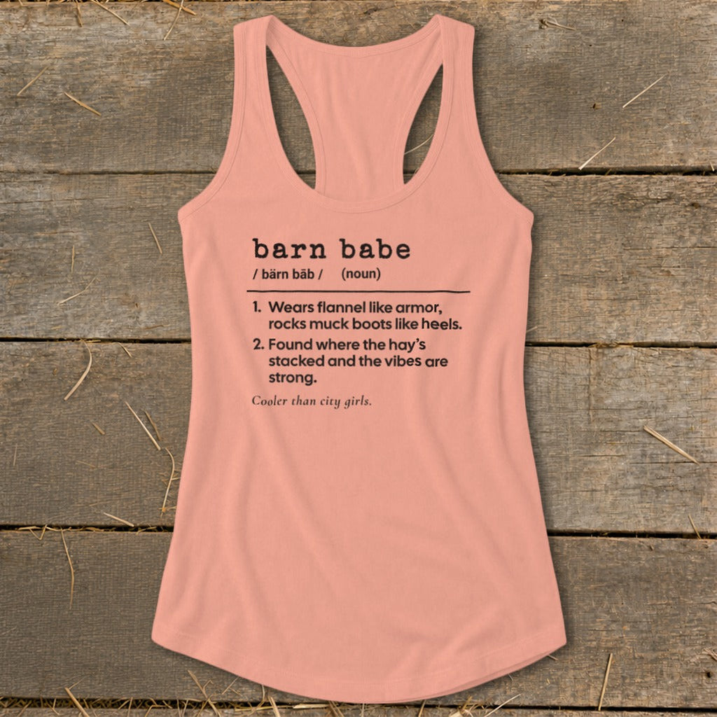 Barn Babe Definition Racerback Tank