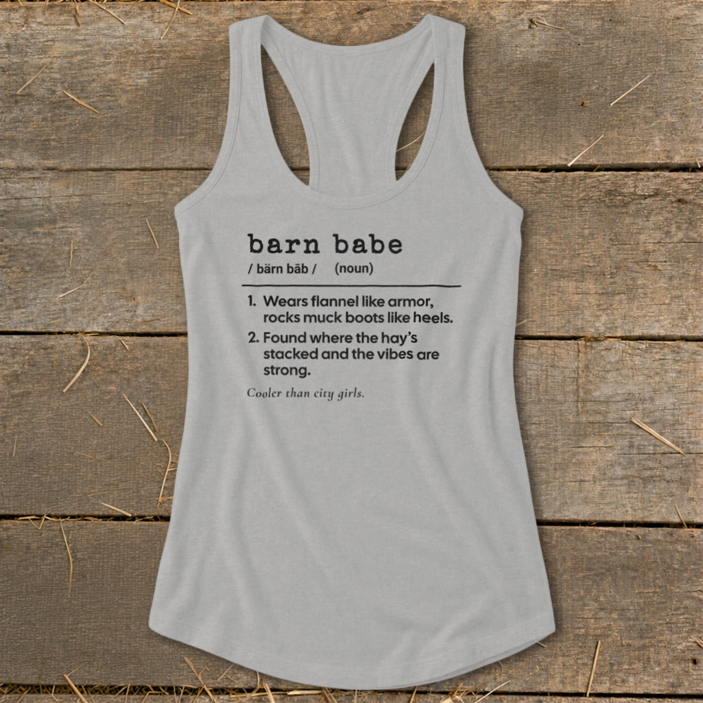 Barn Babe Definition Racerback Tank