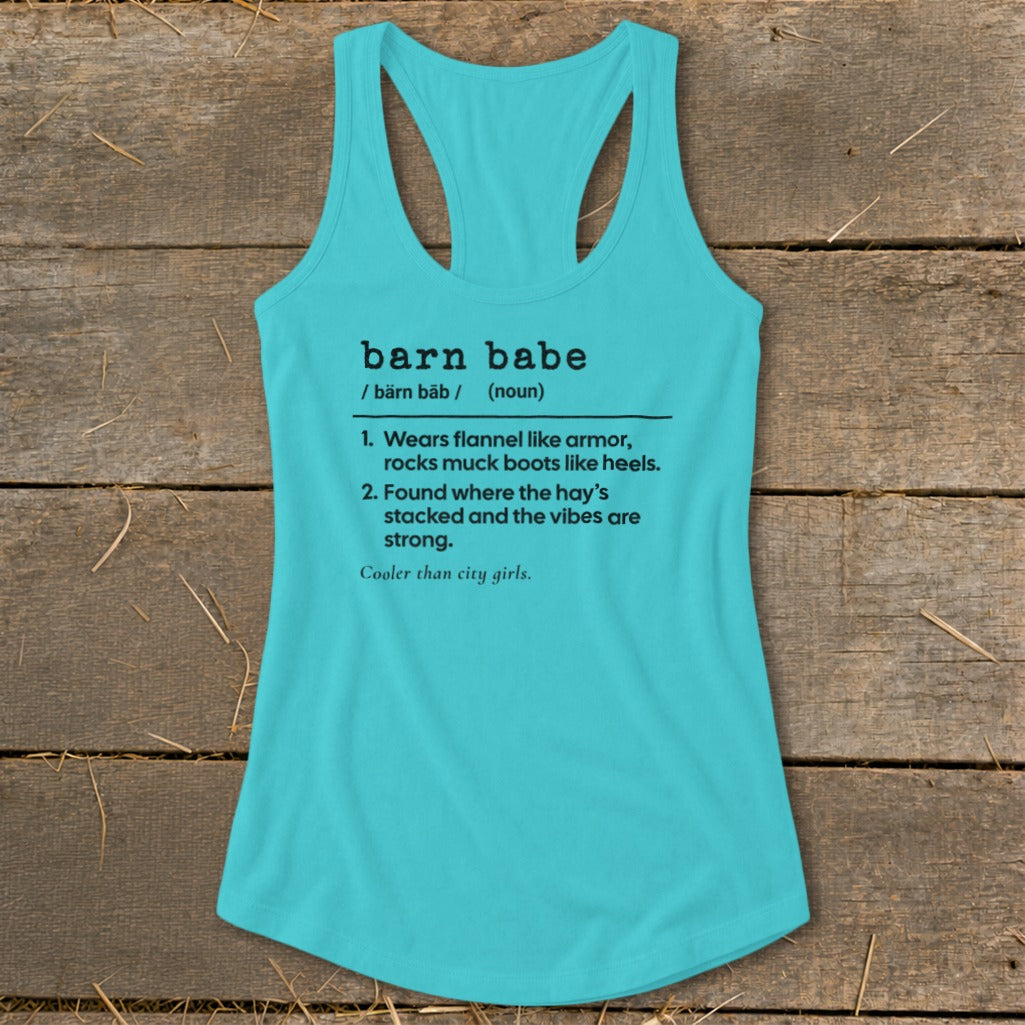 Barn Babe Definition Racerback Tank