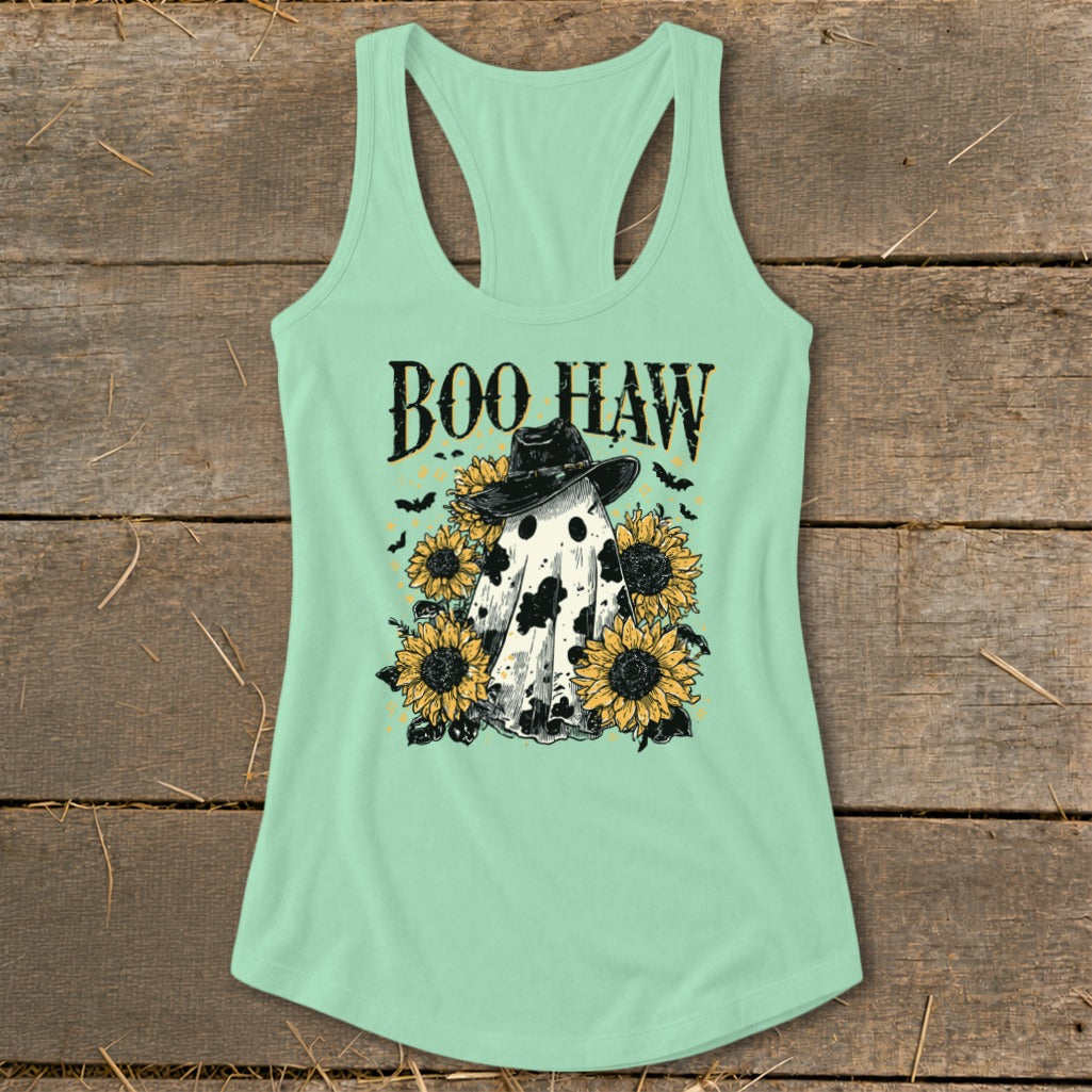 Boo Haw Ghost Racerback Tank