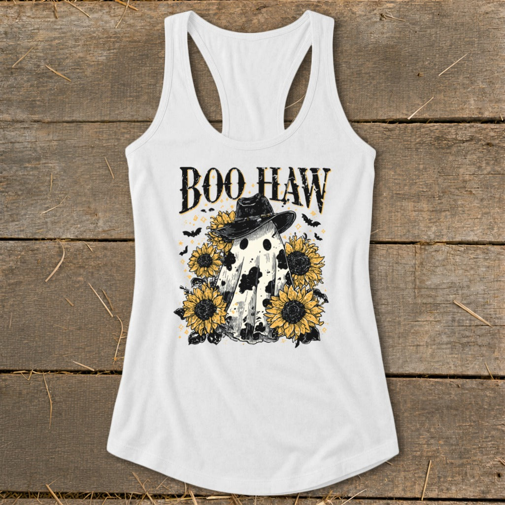 Boo Haw Ghost Racerback Tank