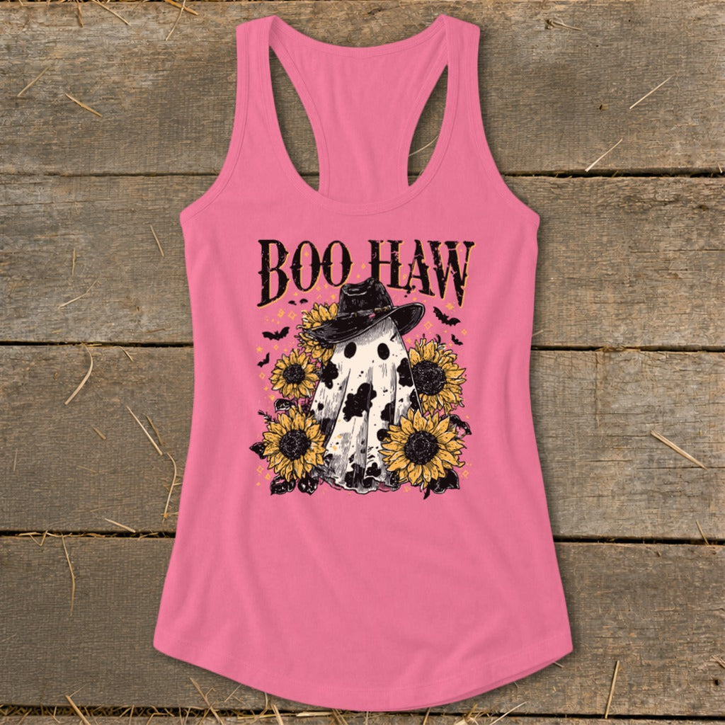 Boo Haw Ghost Racerback Tank