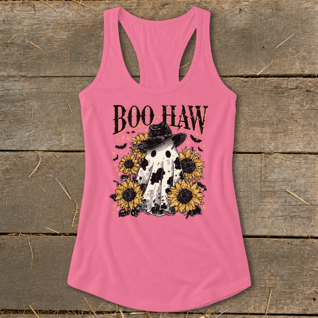 Boo Haw Ghost Racerback Tank