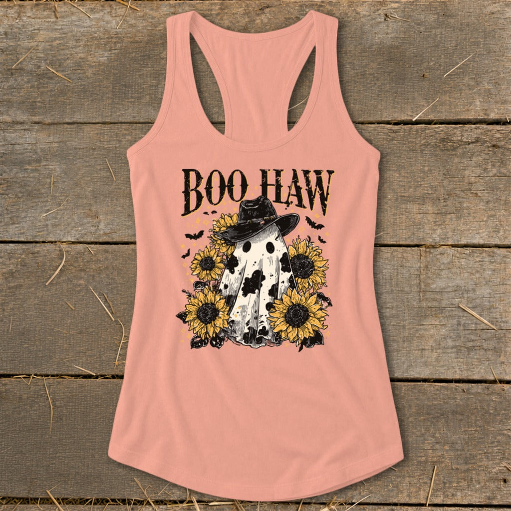 Boo Haw Ghost Racerback Tank