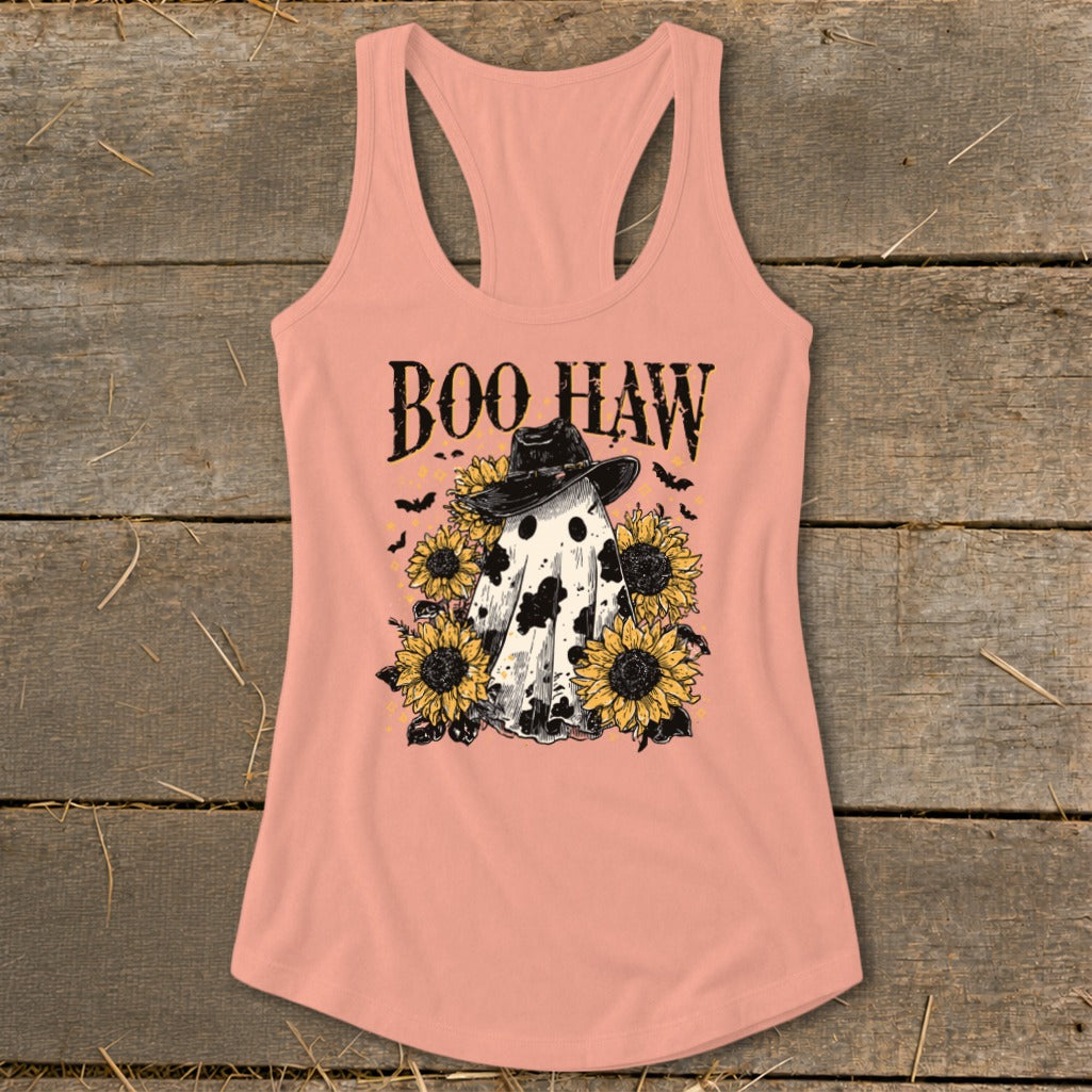 Boo Haw Ghost Racerback Tank