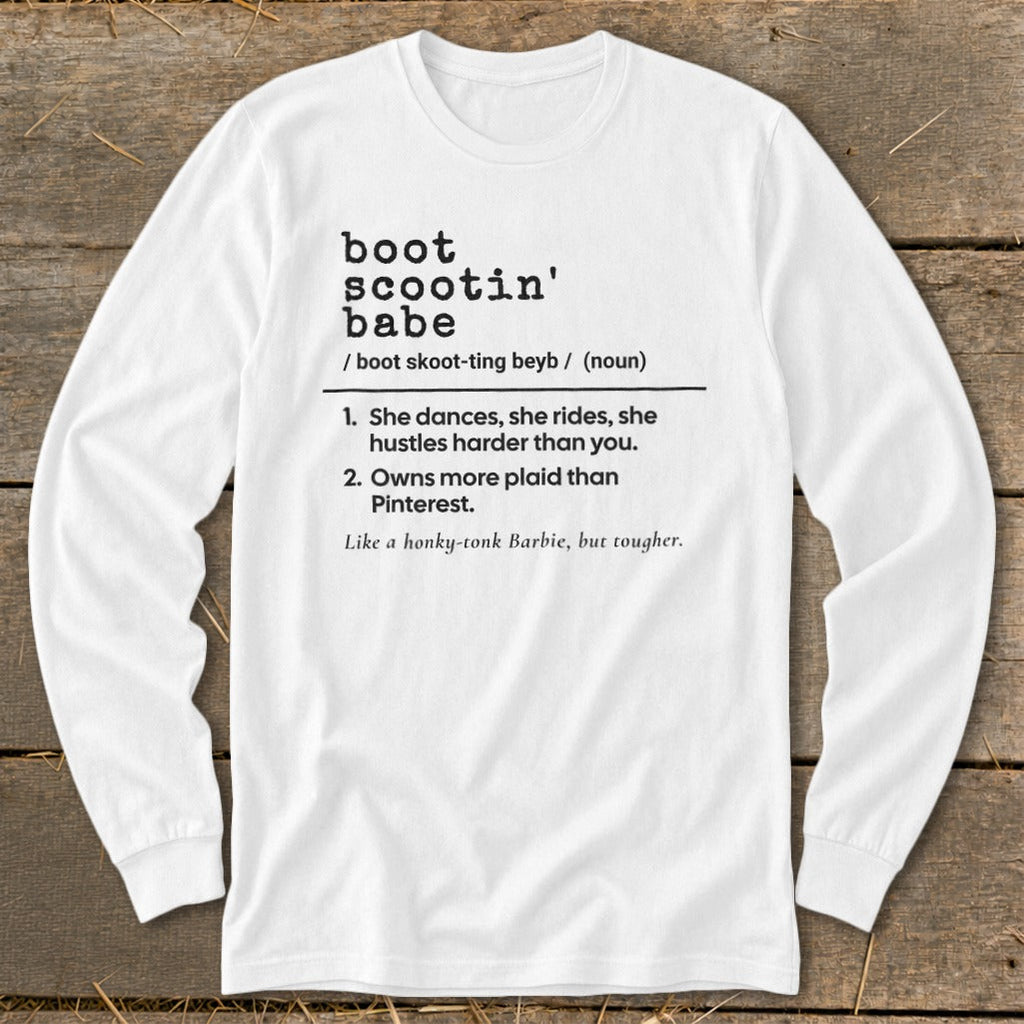 Boot Scootin Babe Definition Long Sleeve Tee product image 1