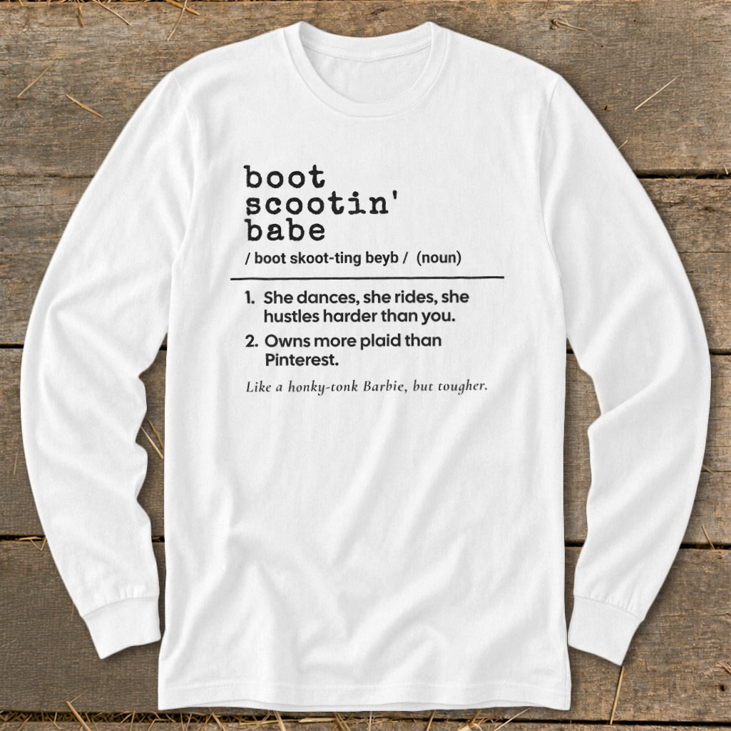 Boot Scootin Babe Definition Long Sleeve Tee product image 1