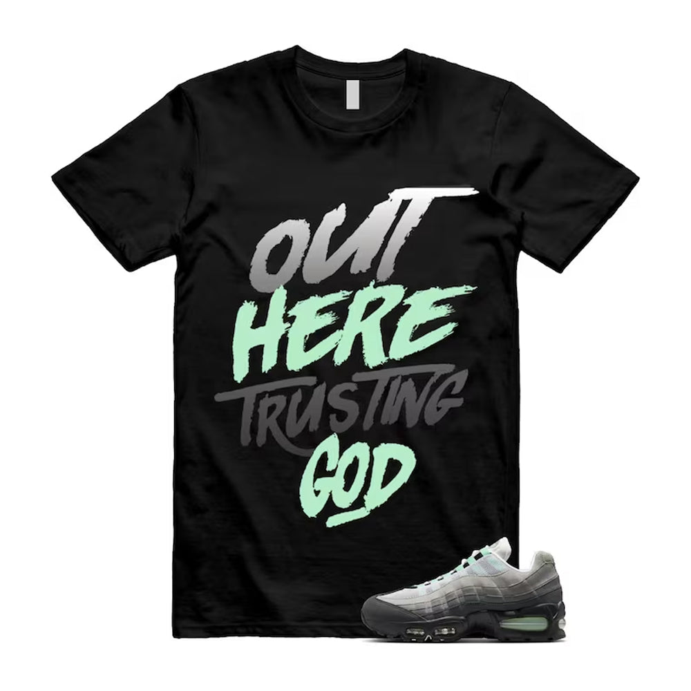 Air Max 95 Fresh Mint Big Bubble Black White Grey Shirt To product image 1