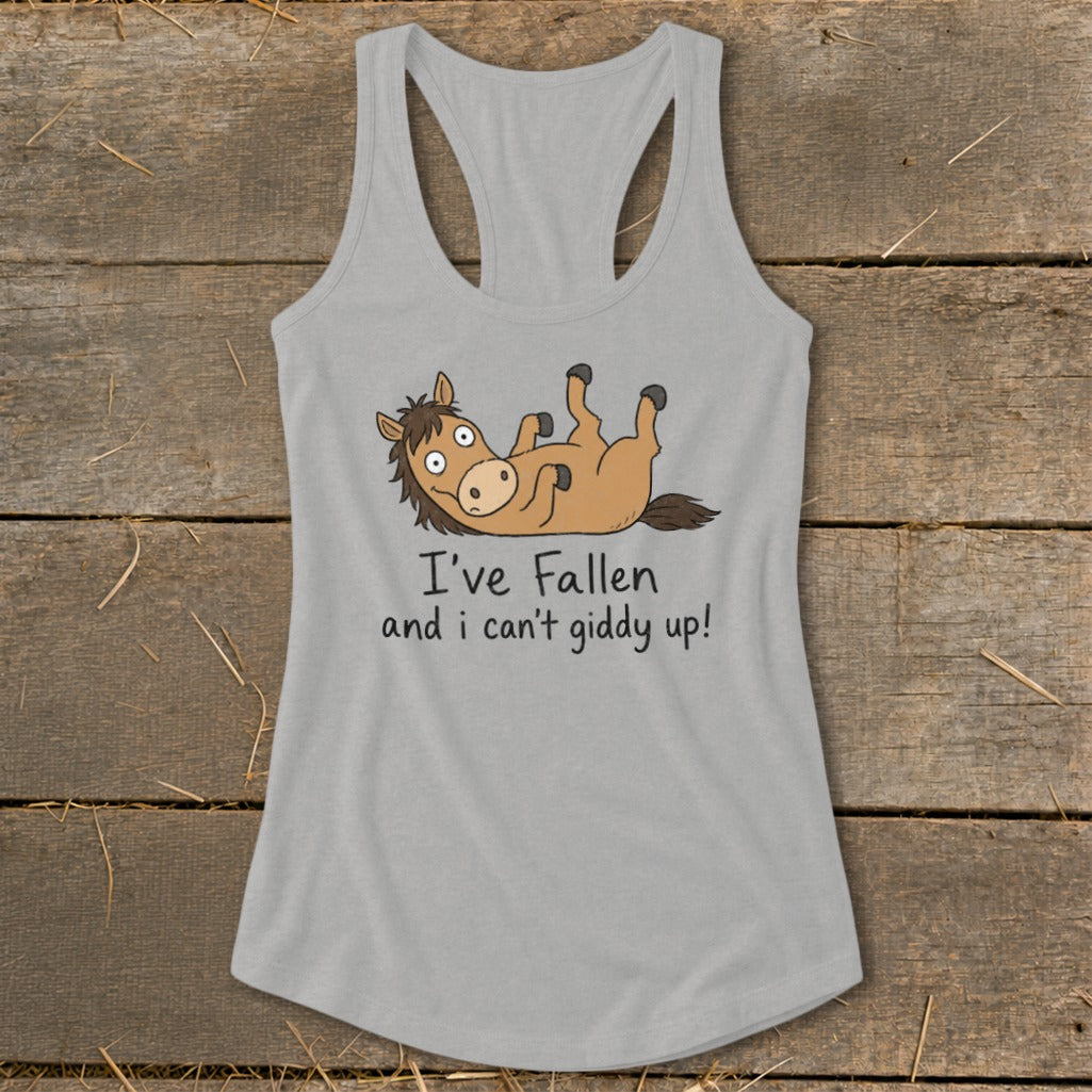 Can't Giddy Up Racerback Tank