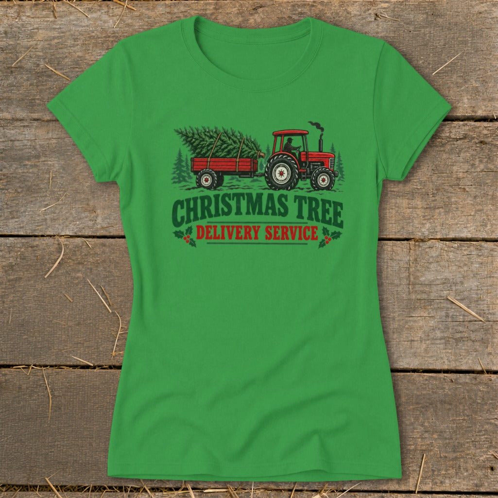 Christmas Tree Delivery Ladies Tee product image 2