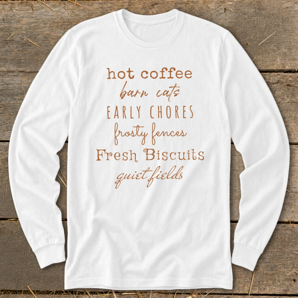 Fall Farmhouse Mornings Long Sleeve Tee product image 2