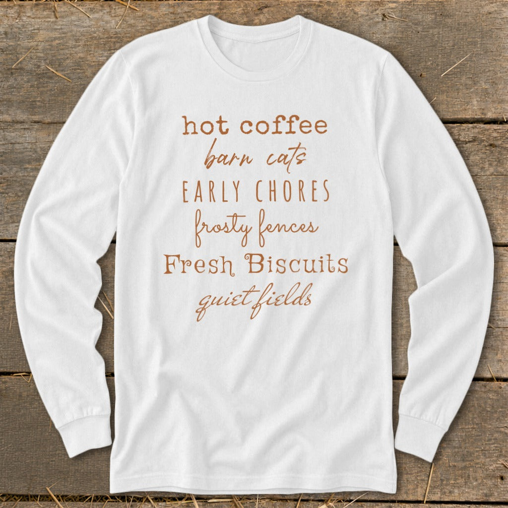 Fall Farmhouse Mornings Long Sleeve Tee product image 3