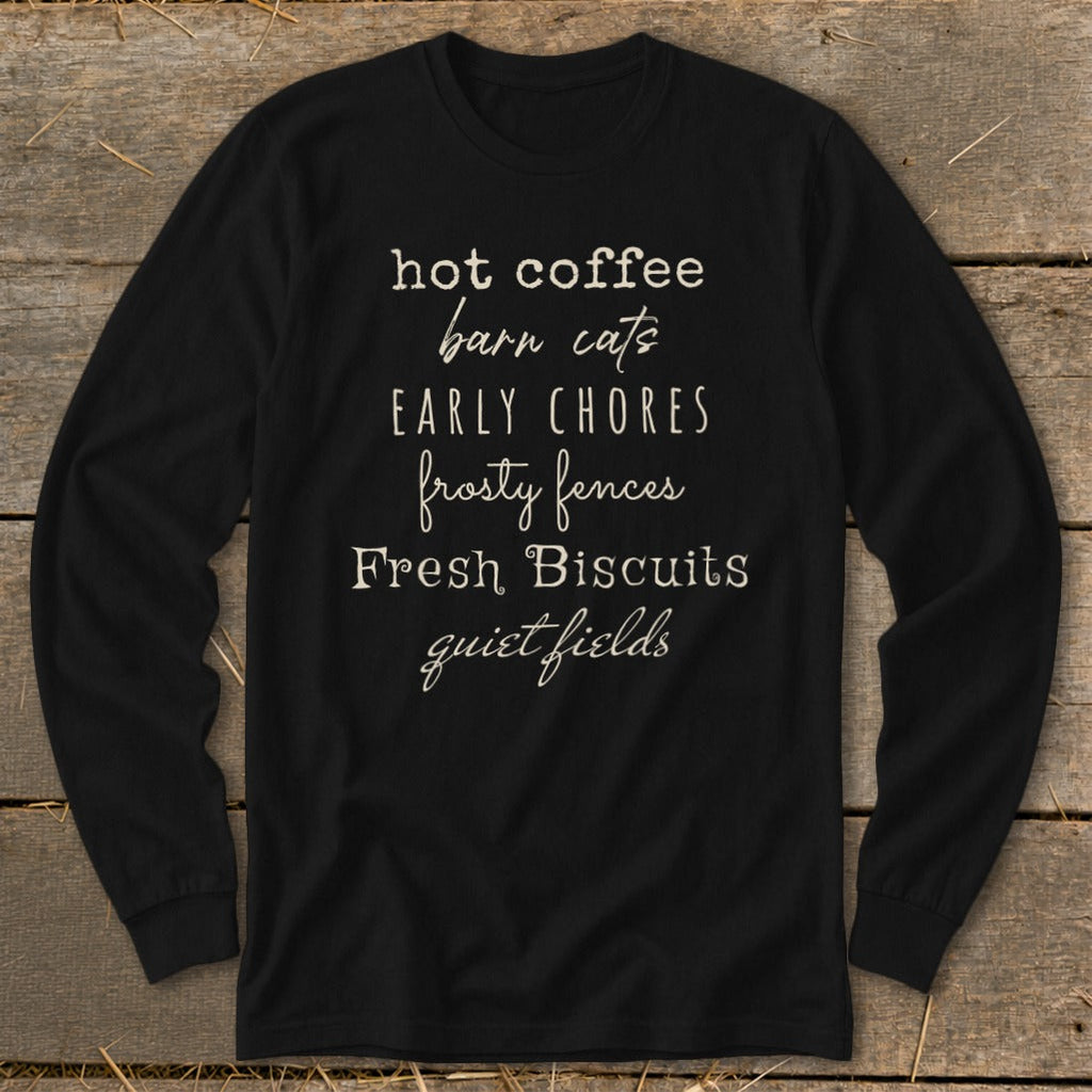 Fall Farmhouse Mornings Long Sleeve Tee product image 4