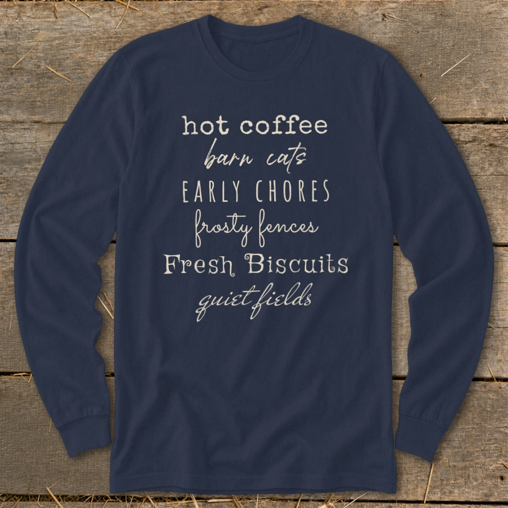 Fall Farmhouse Mornings Long Sleeve Tee product image 5