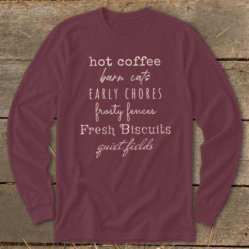 Fall Farmhouse Mornings Long Sleeve Tee product image 6