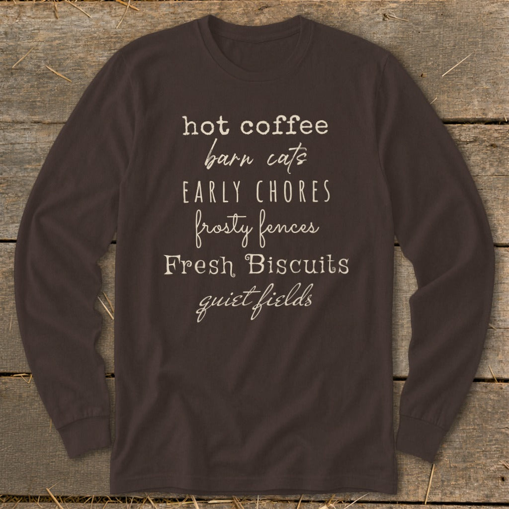 Fall Farmhouse Mornings Long Sleeve Tee product image 7