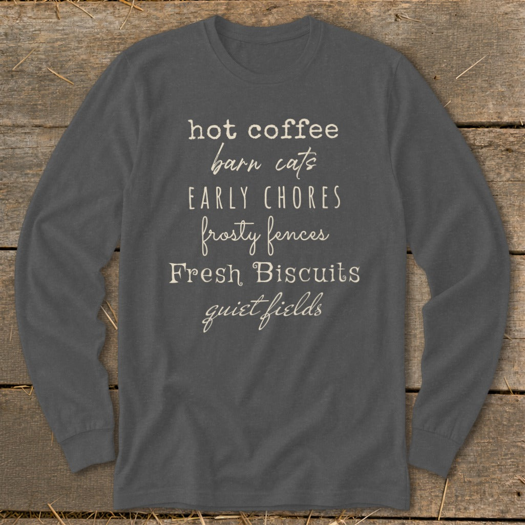 Fall Farmhouse Mornings Long Sleeve Tee product image 8