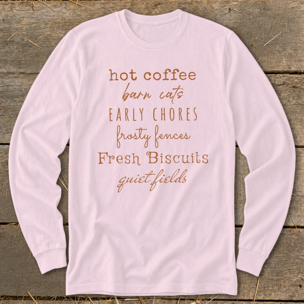 Fall Farmhouse Mornings Long Sleeve Tee product image 9
