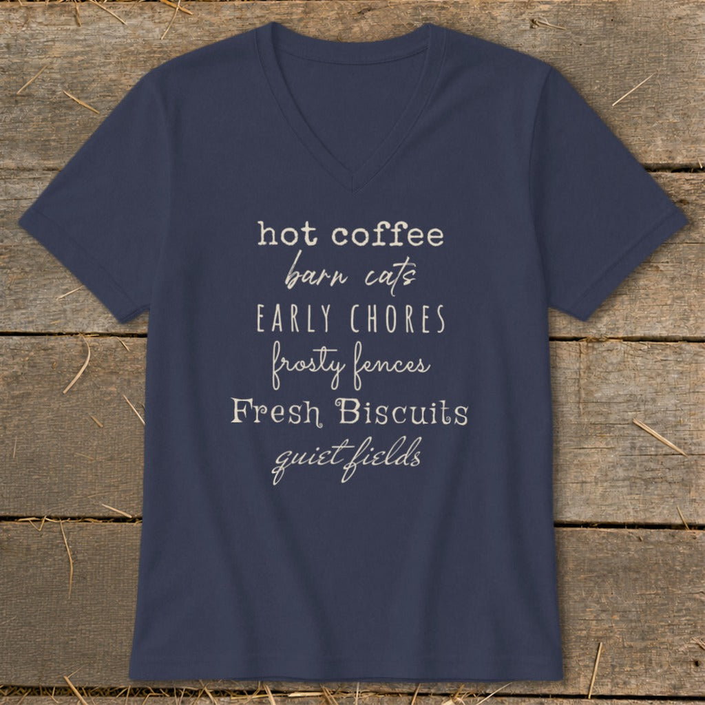 Fall Farmhouse Mornings V-neck