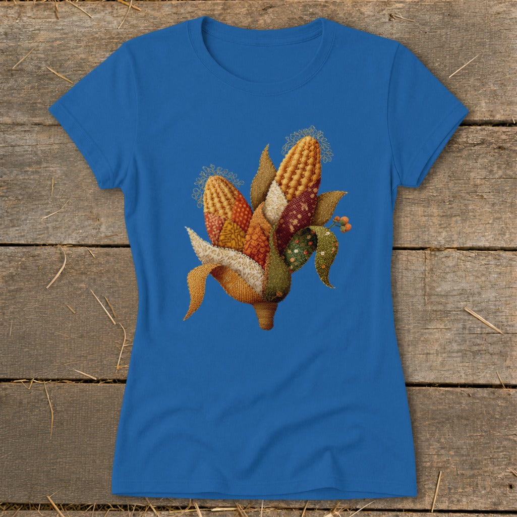 Faux Embroidery Corn Stalk Ladies Tee product image 5