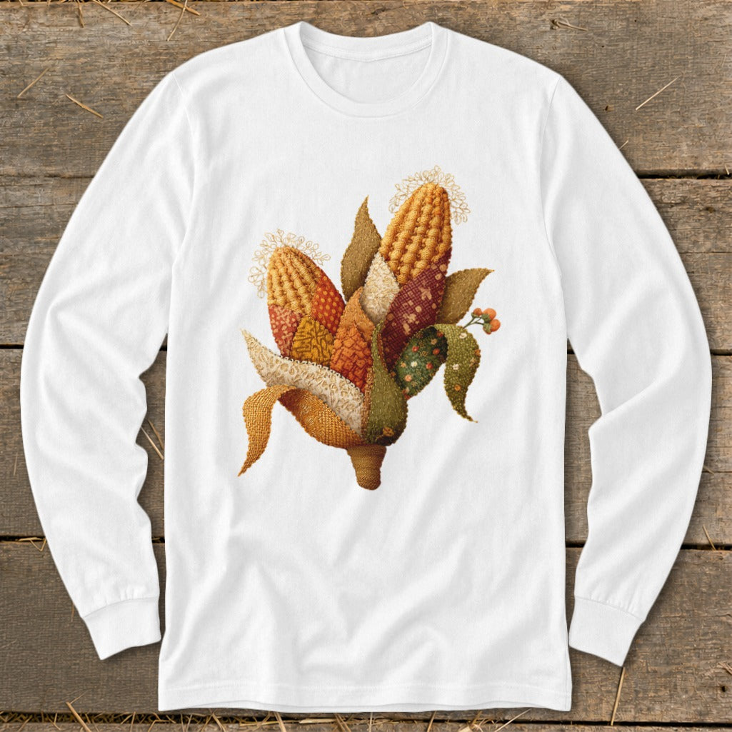 Faux Embroidery Corn Stalk Long Sleeve Tee product image 2