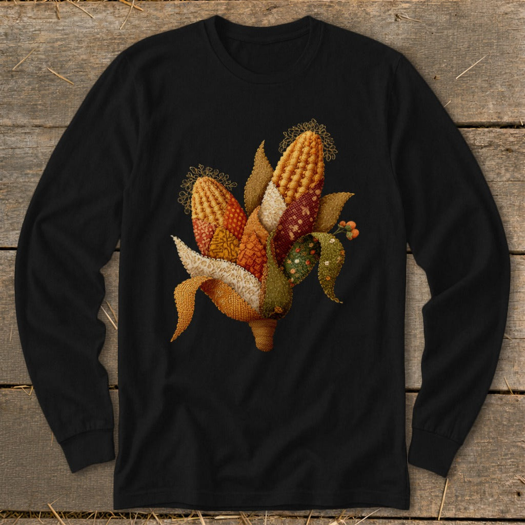 Faux Embroidery Corn Stalk Long Sleeve Tee product image 3