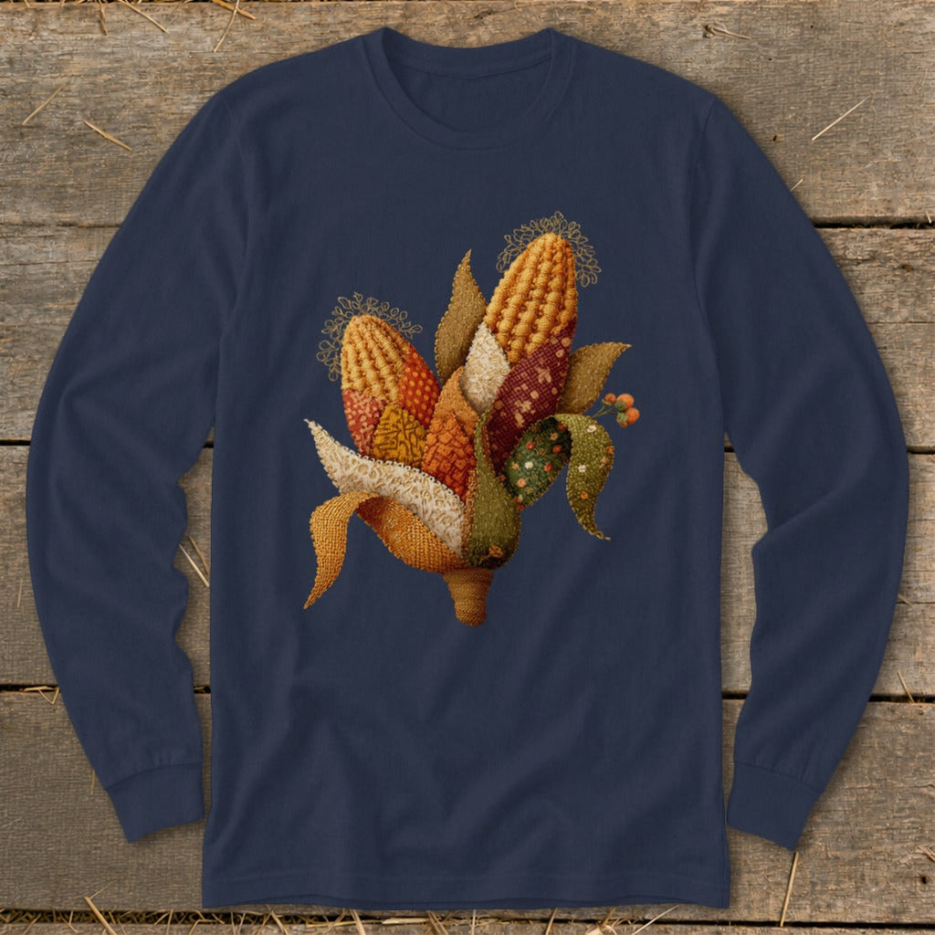Faux Embroidery Corn Stalk Long Sleeve Tee product image 4