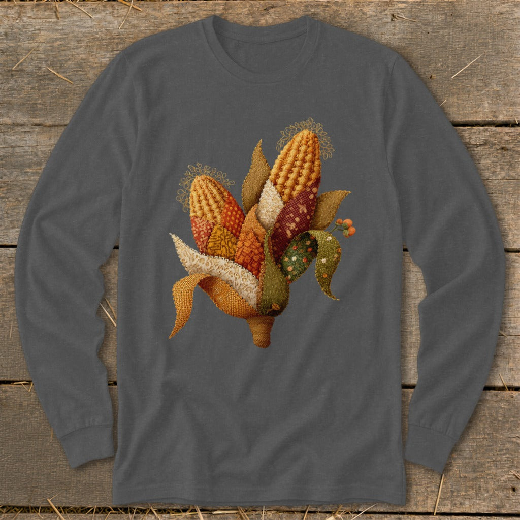 Faux Embroidery Corn Stalk Long Sleeve Tee product image 5