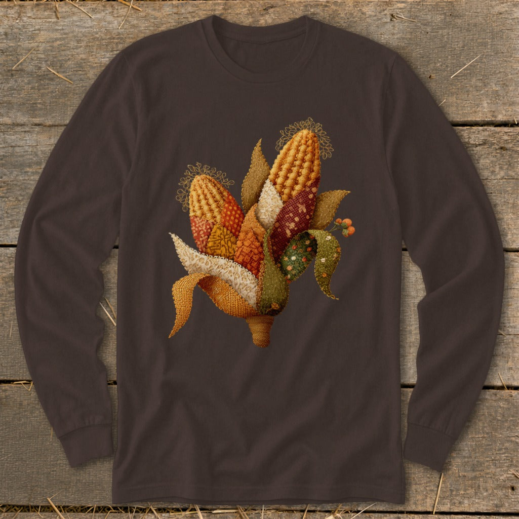 Faux Embroidery Corn Stalk Long Sleeve Tee product image 6