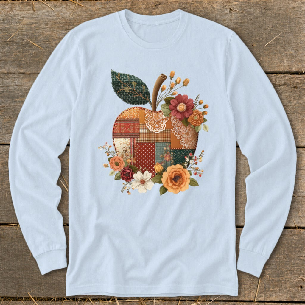 Faux Patchwork Apple Long Sleeve Tee product image 3
