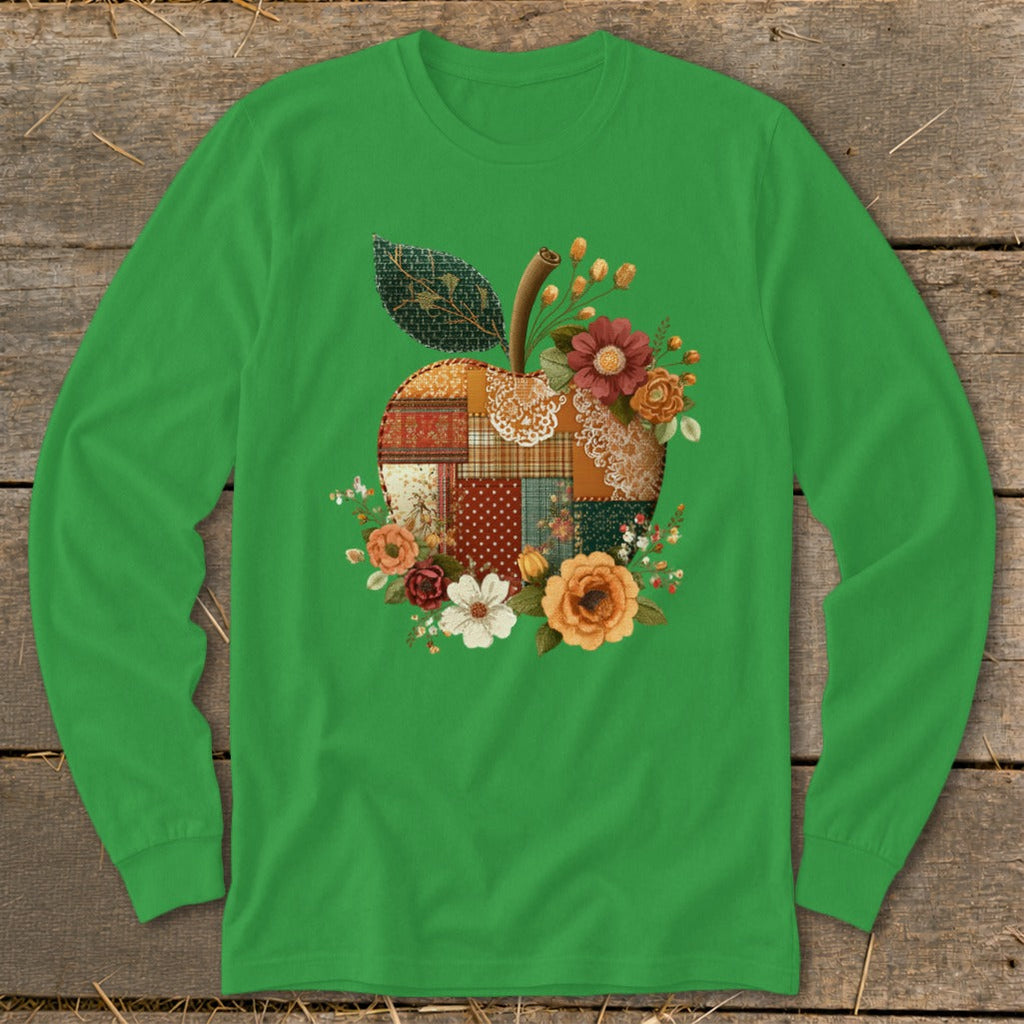 Faux Patchwork Apple Long Sleeve Tee product image 6