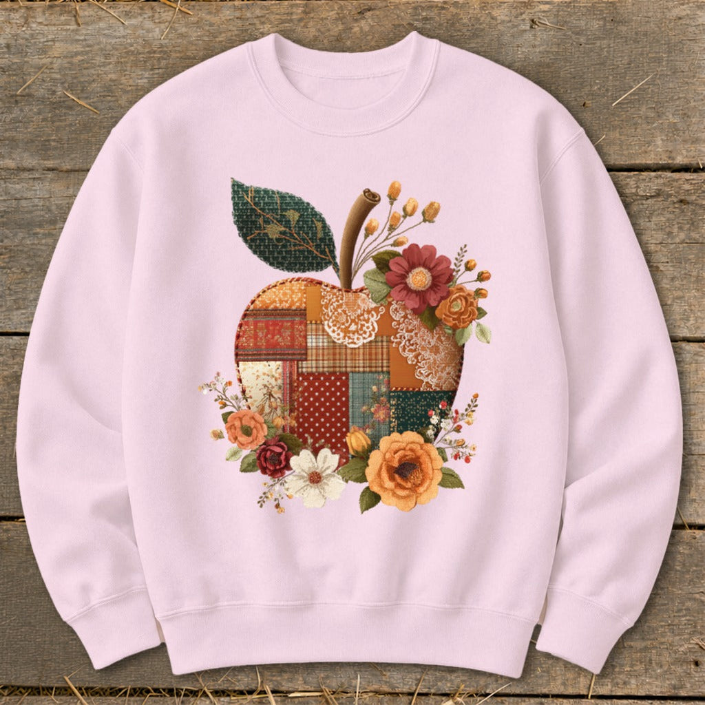Faux Patchwork Apple Sweatshirt product image 2