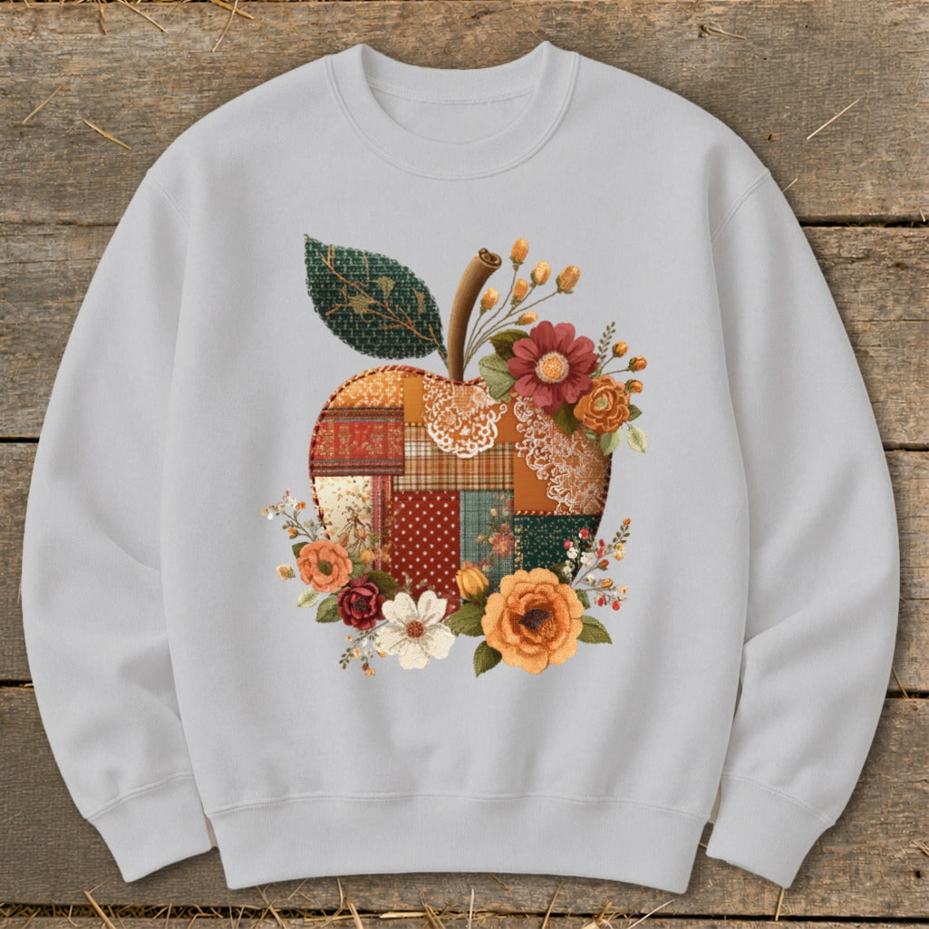 Faux Patchwork Apple Sweatshirt product image 4