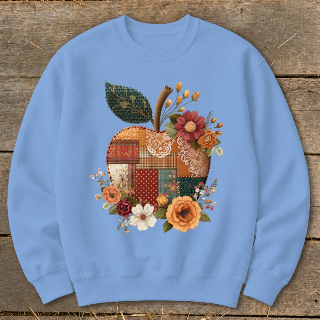 Faux Patchwork Apple Sweatshirt product image 5