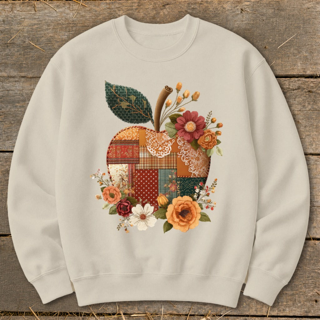 Faux Patchwork Apple Sweatshirt product image 6