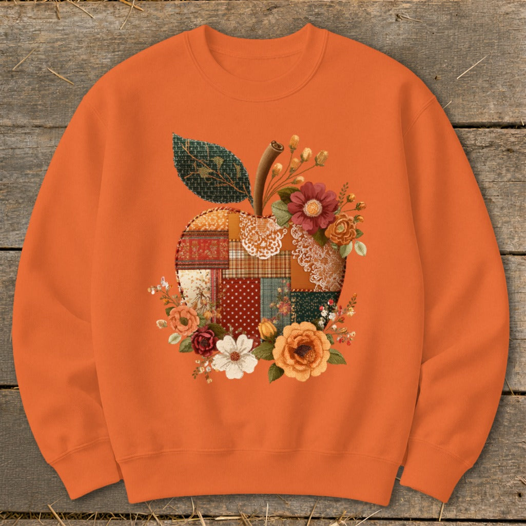 Faux Patchwork Apple Sweatshirt product image 8