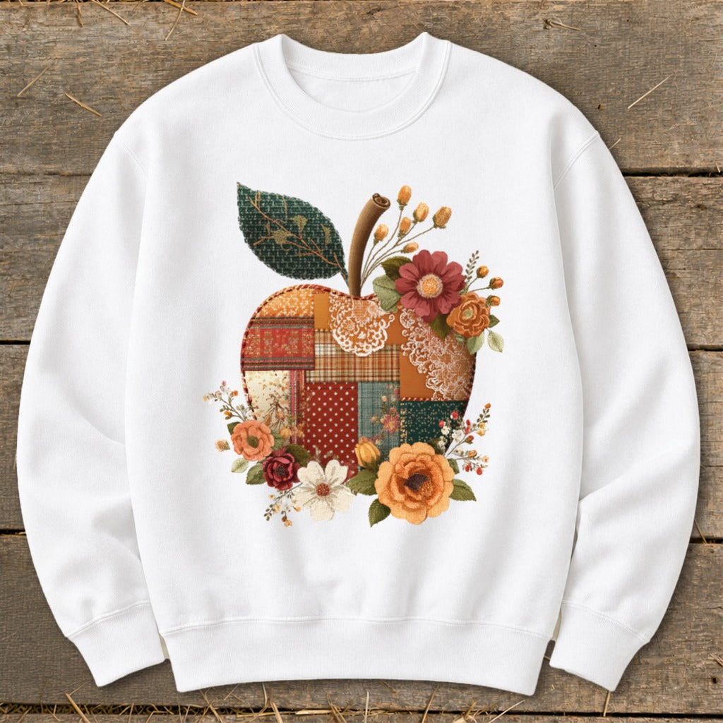 Faux Patchwork Apple Sweatshirt product image 1